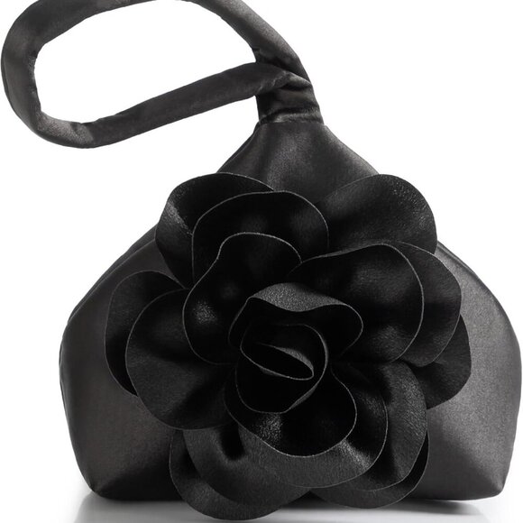 Handbags - Clutch Purse Women Satin Floral Evening Bag Wristlet for Party Travel